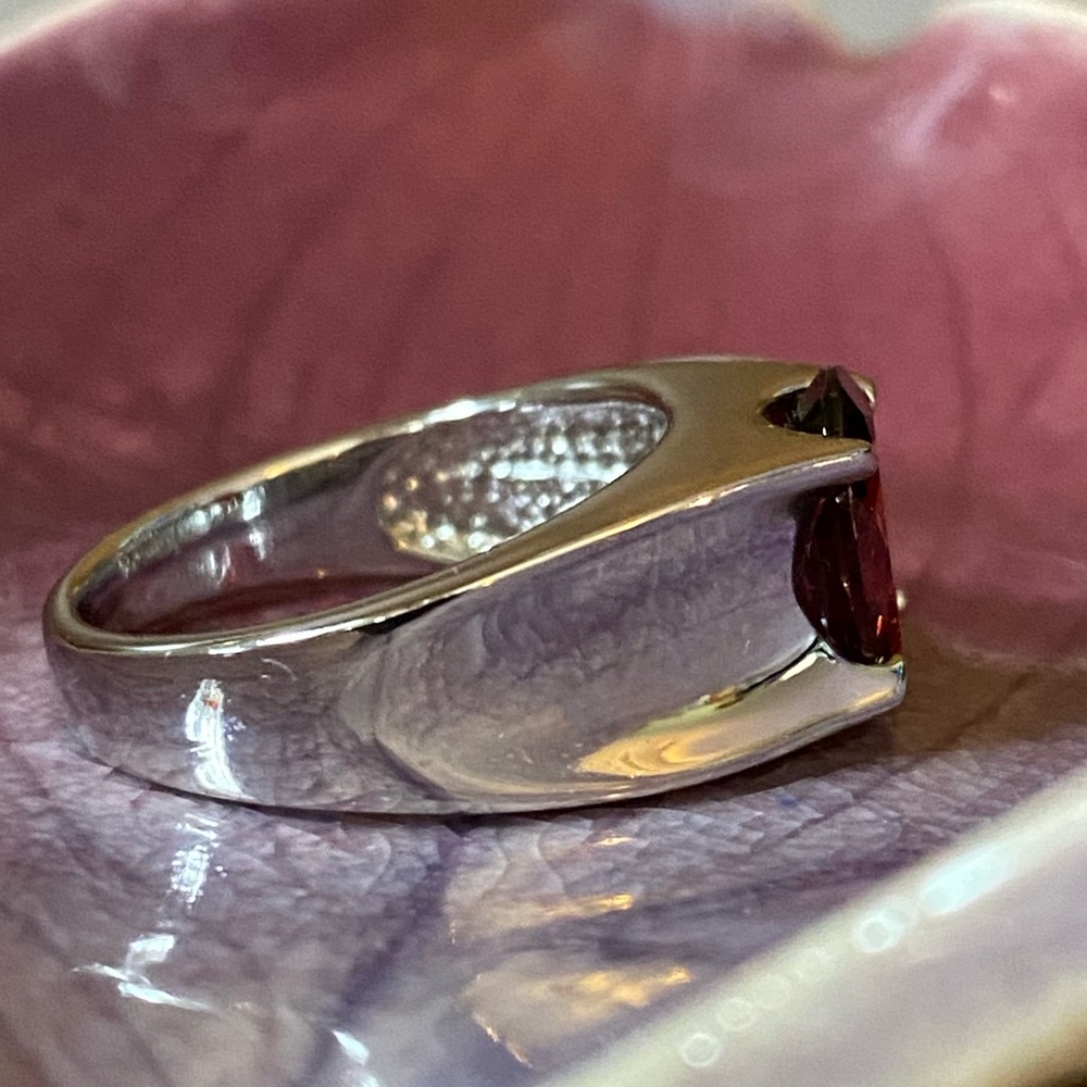 NWOT VERMELHO GARNET STERLING RING - Picture 5 of 9